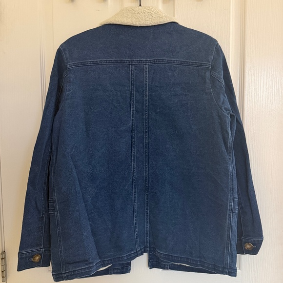 Sezane Will Jacket Indigo with Shearling Lining - Size S - Picture 4 of 7